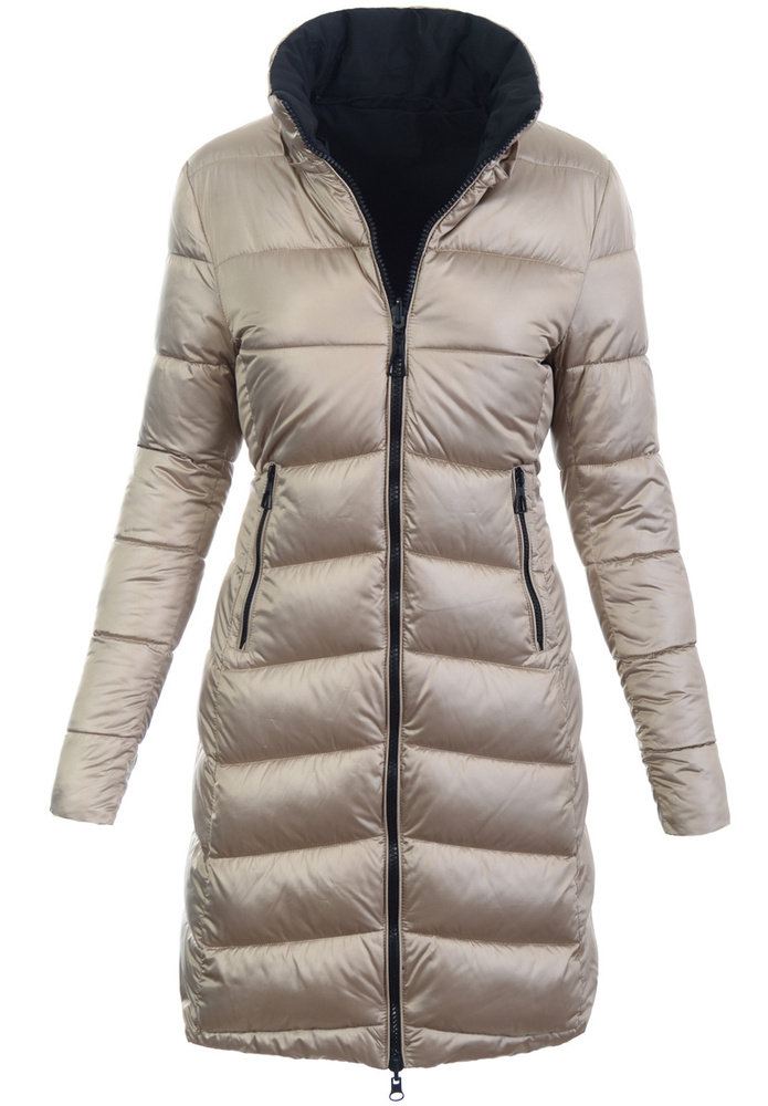 Damska Zimowa Ortalionowa Kurtka Cappuccino