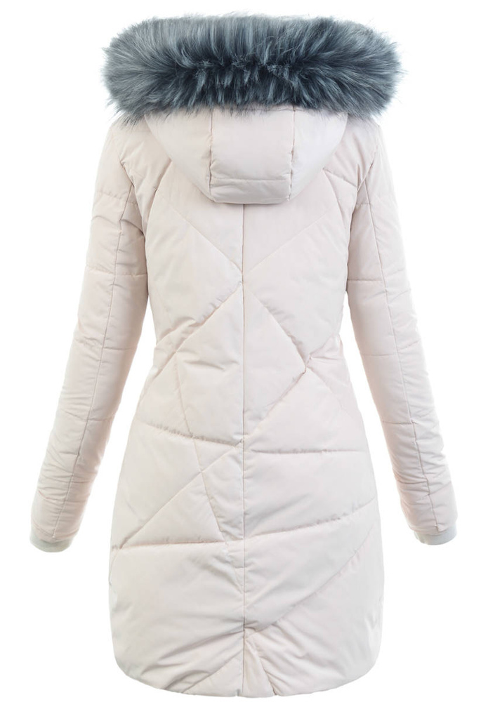 Damska Zimowa Ortalionowa Kurtka Jasnobeżowa