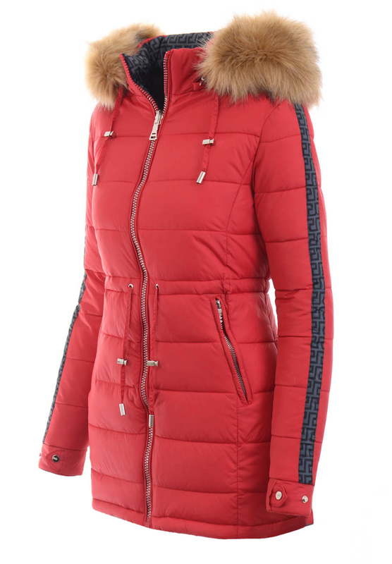 Damska Parka Kurtka Zimowa Czarna