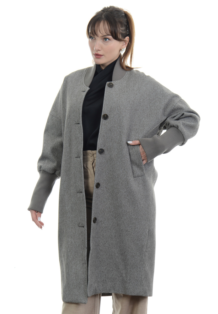 Damski Płaszcz Przejściowy Brązowy