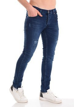 Męskie Spodnie Joggery Granatowe