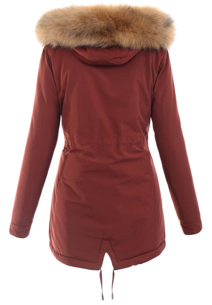 Damska Parka Kurtka 2w1 Zimowa Czarna