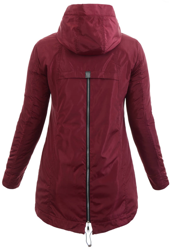Damska Wiosenna Kurtka Bordowa