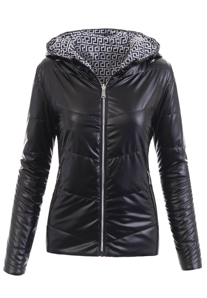 Damska Wiosenna Ortalion Kurtka Czarna