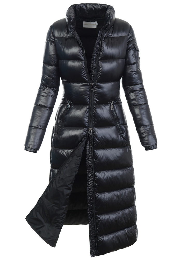 Damska Zimowa Ortalionowa Kurtka Czarna