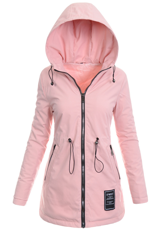 Kurtka Parka Wiosenna Różowa
