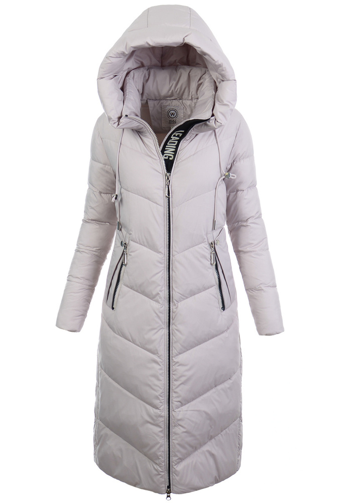 Damska Zimowa Ortalionowa Kurtka Beżowa