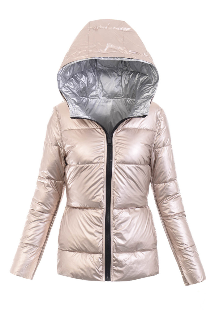 Damska Kurtka Zimowa Srebrna