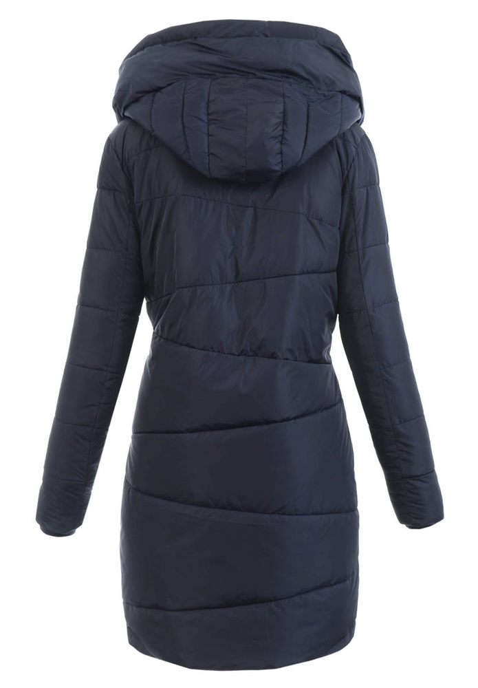 Damska Ortalionowa Zimowa Kurtka Granatowa