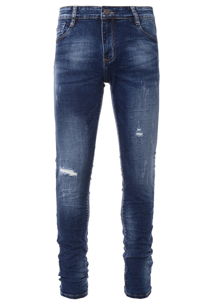 Męskie Spodnie Jeansowe Granatowe