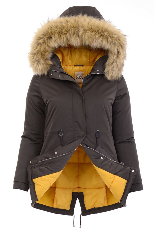 Damska Kurtka Parka Zimowa Szara