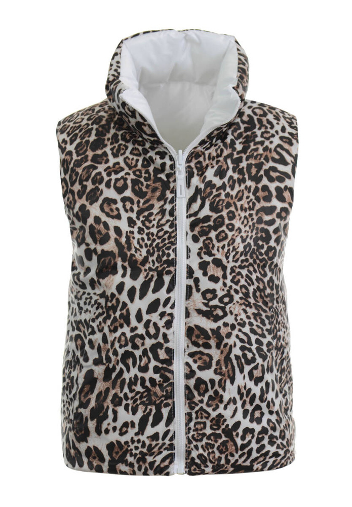 Damska Kamizelka Bezrękawnik Dwustronny Ecru