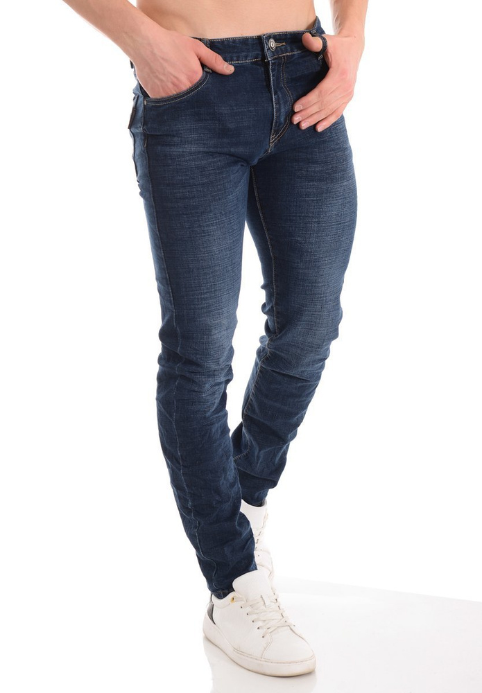 Męskie Spodnie Jeansowe Granatowe