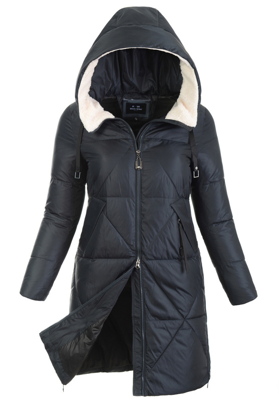 Damska Zimowa Ortalionowa Kurtka Granatowa