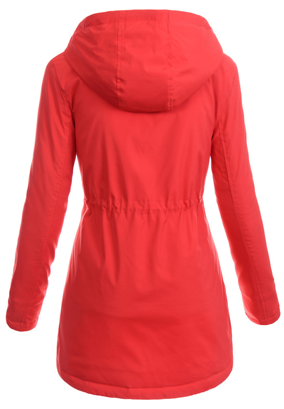 Kurtka Parka Wiosenna Czerwona