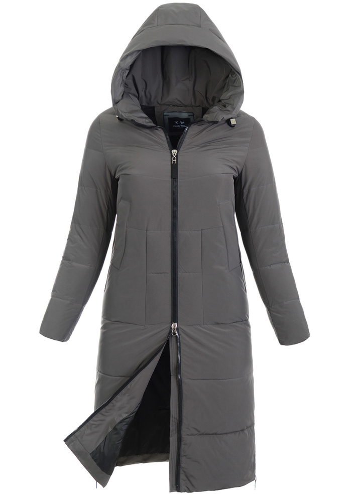 Damska Zimowa Ortalionowa Kurtka Szara