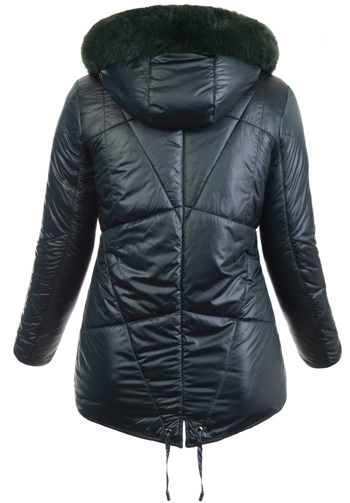 Damska Zimowa Ortalionowa Kurtka Zielona