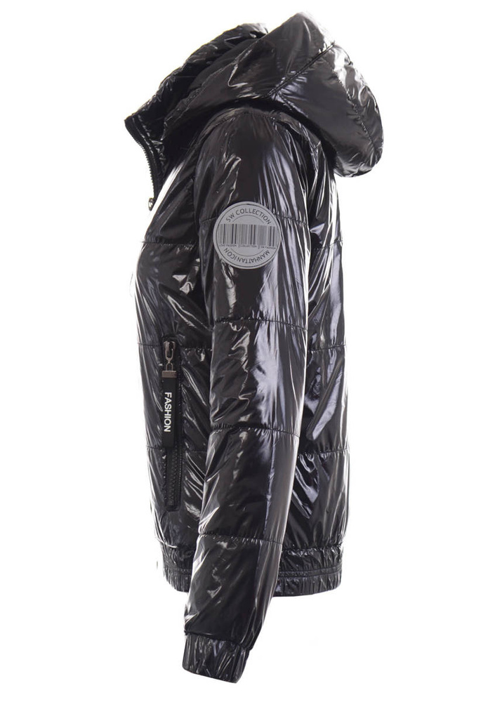 Damska Wiosenna Ortalion Kurtka Czarna