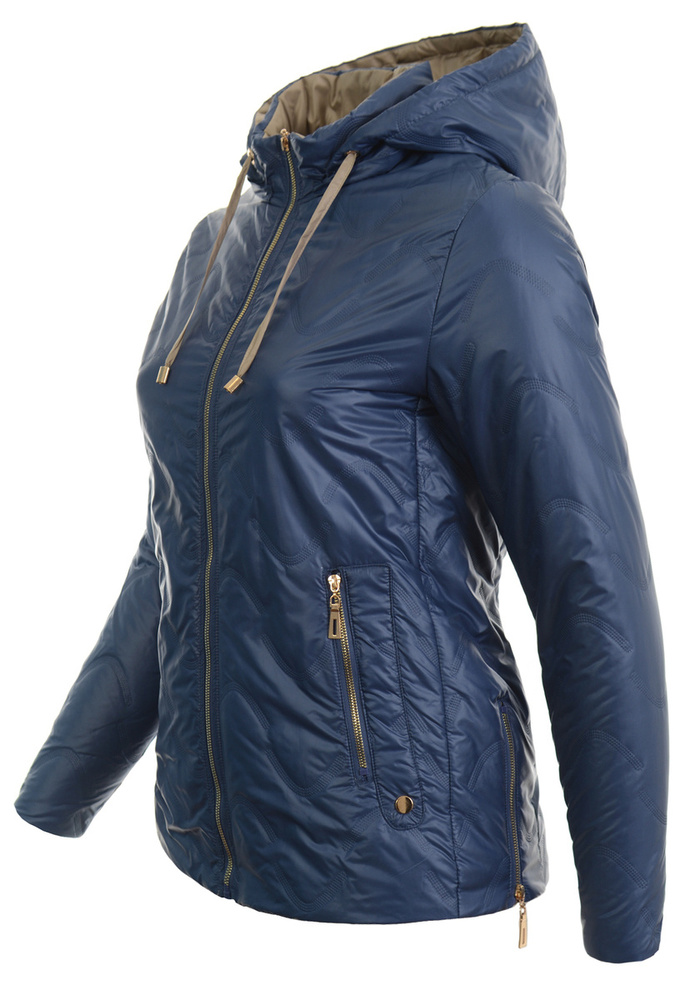 Kurtka Parka Wiosenna Niebieska