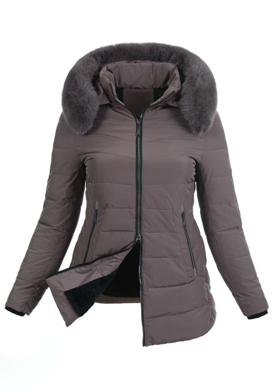 Damska Kurtka Zimowa Fioletowa