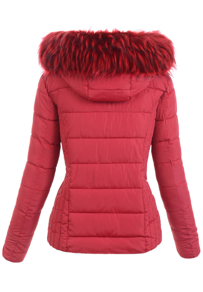Damska Zimowa Kurtka Bordowa