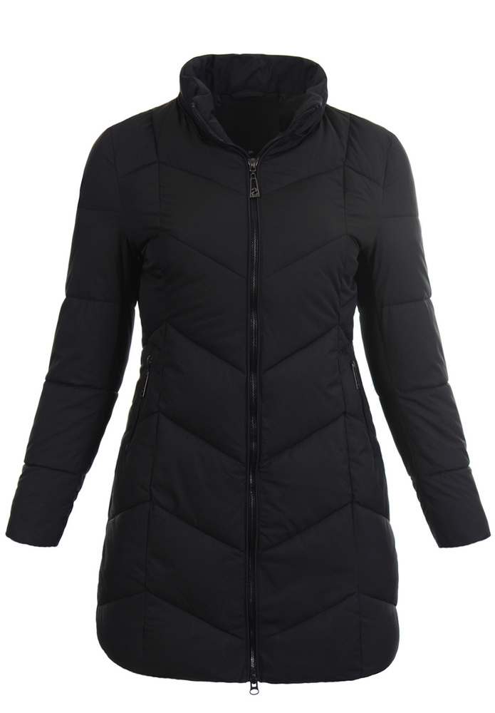 Damska Zimowa Ortalionowa Kurtka Czarna