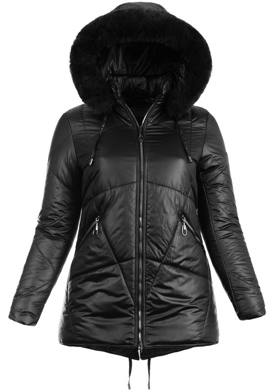 Damska Zimowa Ortalionowa Kurtka Beżowa