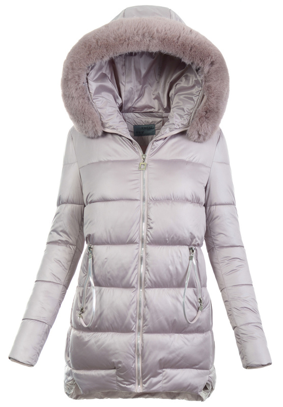 Damska Zimowa Ortalionowa Kurtka Różowa