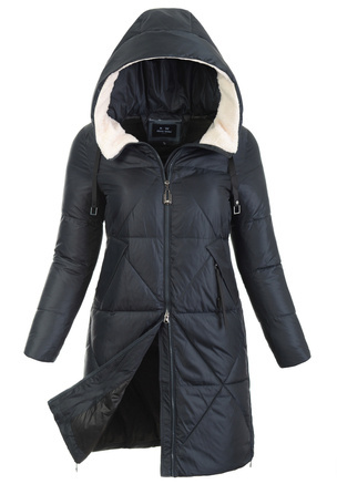 Damska Zimowa Ortalionowa Kurtka Granatowa