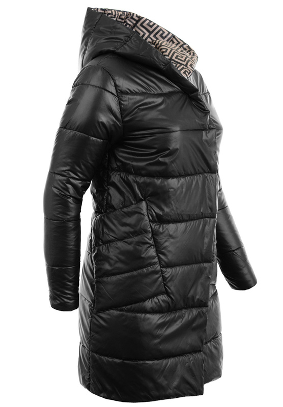 Damska Wiosenno-Jesienna Kurtka Czarna