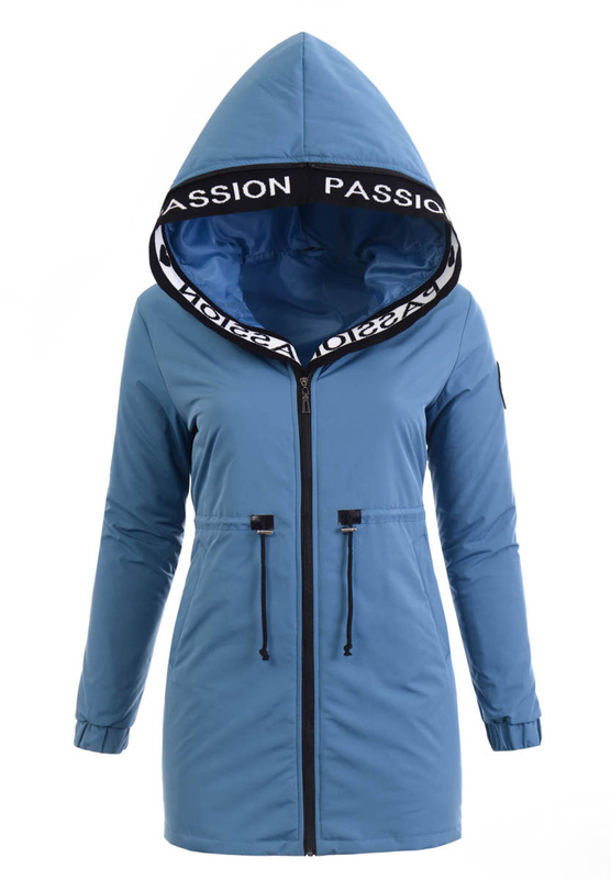 Damska Wiosenna Ortalion Kurtka Czarna