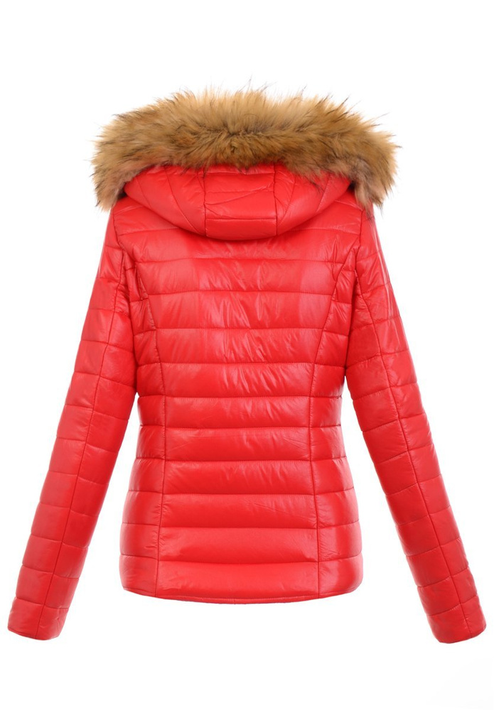 Damska Zimowa Kurtka Czerwona