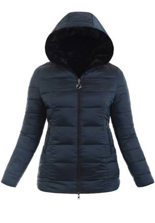 Damska Zimowa Dwustronna Kurtka Zielona