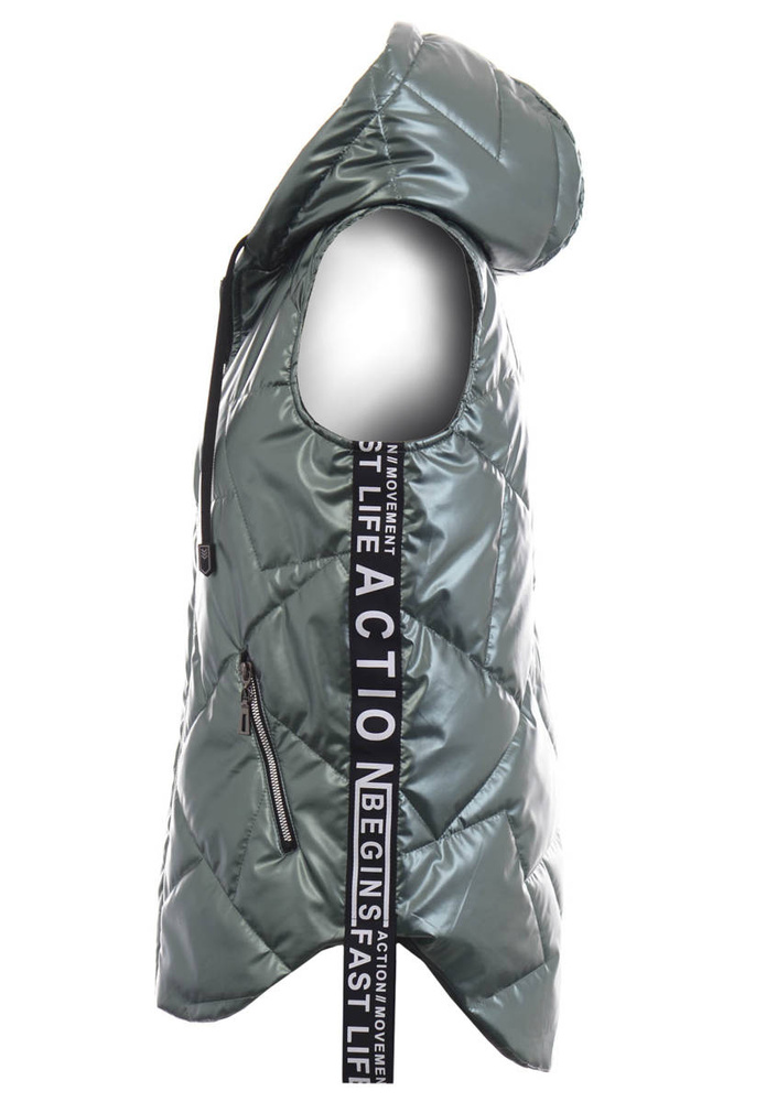 Damska Kamizelka Bezrękawnik Zielony