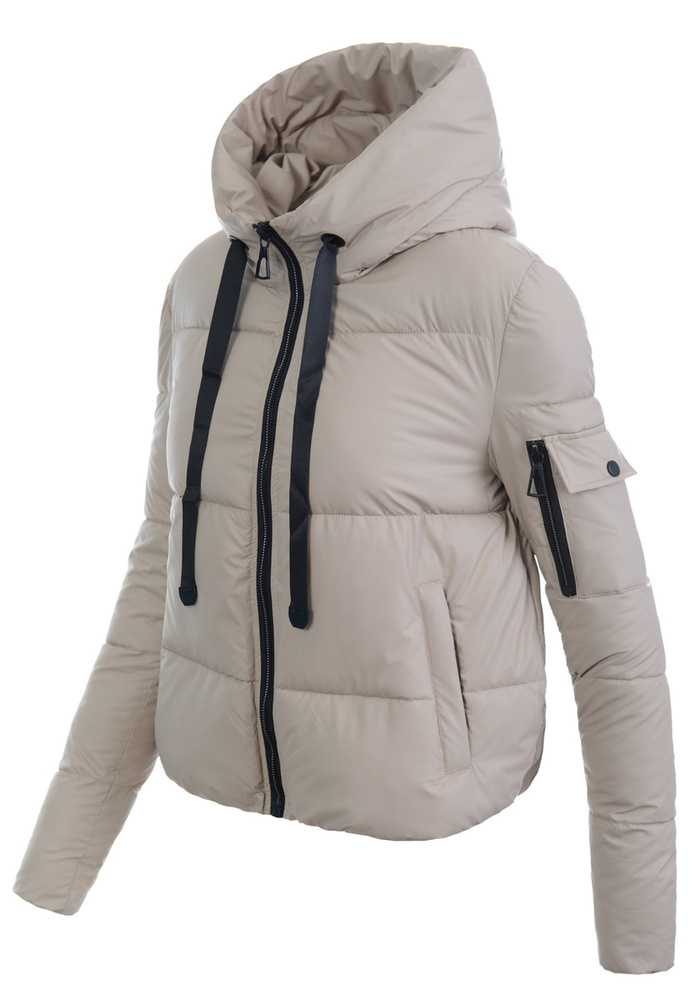 Damska Kurtka Zimowa Beżowa