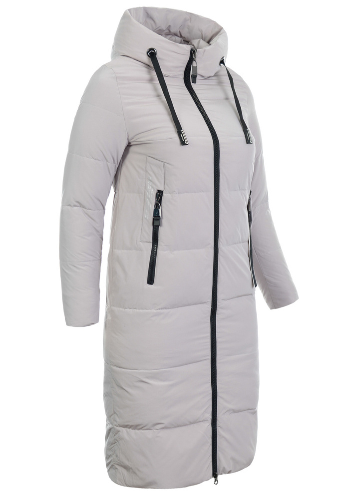 Damska Zimowa Ortalionowa Kurtka Beżowa