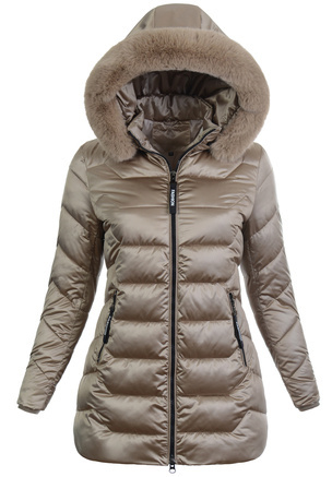 Damska Zimowa Ortalionowa Kurtka Cappuccino