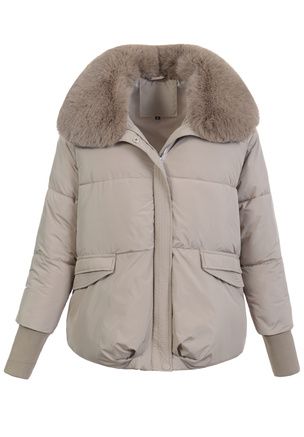 Damska Kurtka Zimowa Beżowa