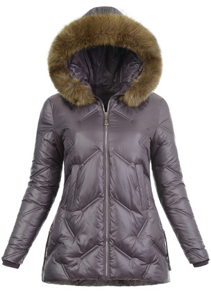 Damska Kurtka Zimowa Fioletowa