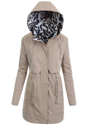Kurtka Parka Wiosenna Beżowa