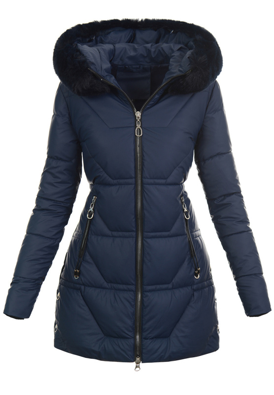 Damska Kurtka Zimowa Granatowa