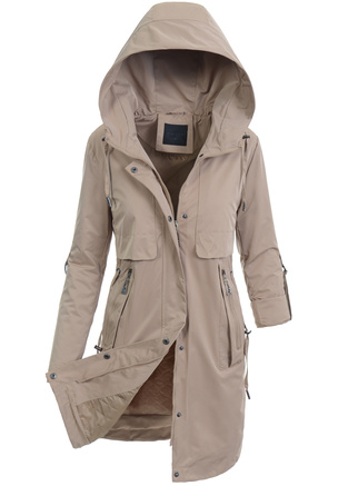 Kurtka Parka Wiosenna Beżowa