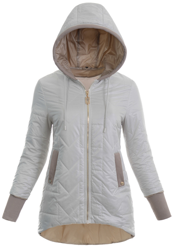 Kurtka Parka Wiosenna Ecru