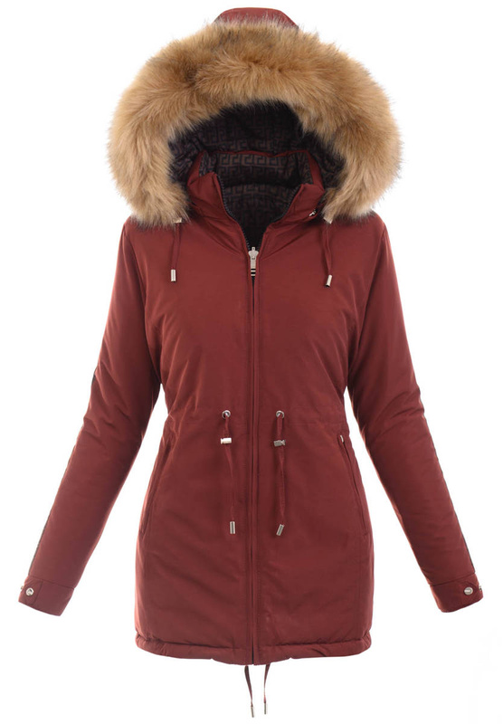 Damska Parka Kurtka 2w1 Zimowa Czarna