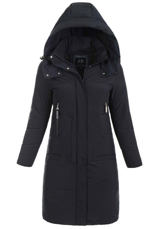 Damska Zimowa Ortalionowa Kurtka Granatowa