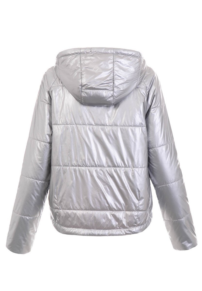 Damska Wiosenno-Jesienna Kurtka Srebrna