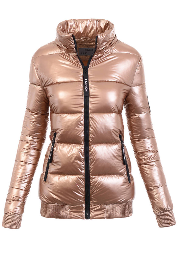 Damska Zimowa Kurtka Złota