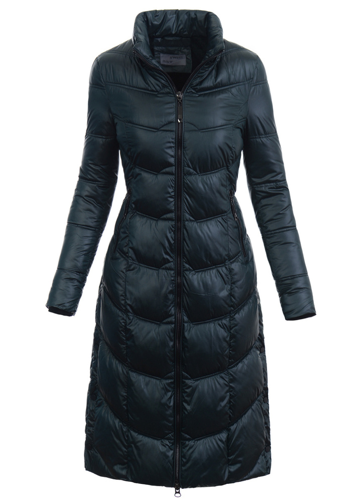 Damska Zimowa Ortalionowa Kurtka Zielona