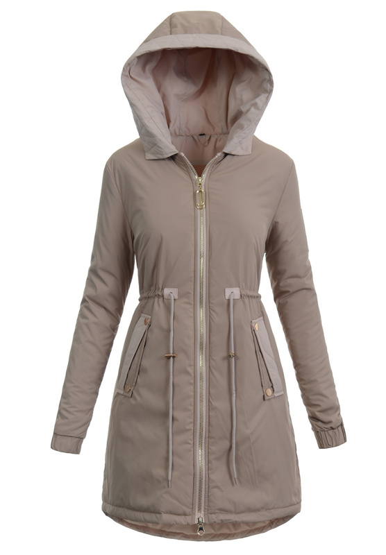 Kurtka Parka Wiosenna Beżowa