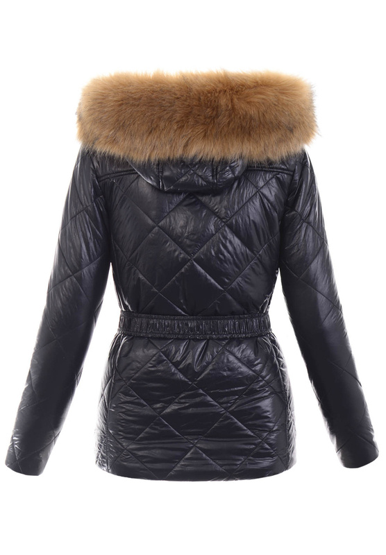 Damska Parka Kurtka Zimowa Czarna
